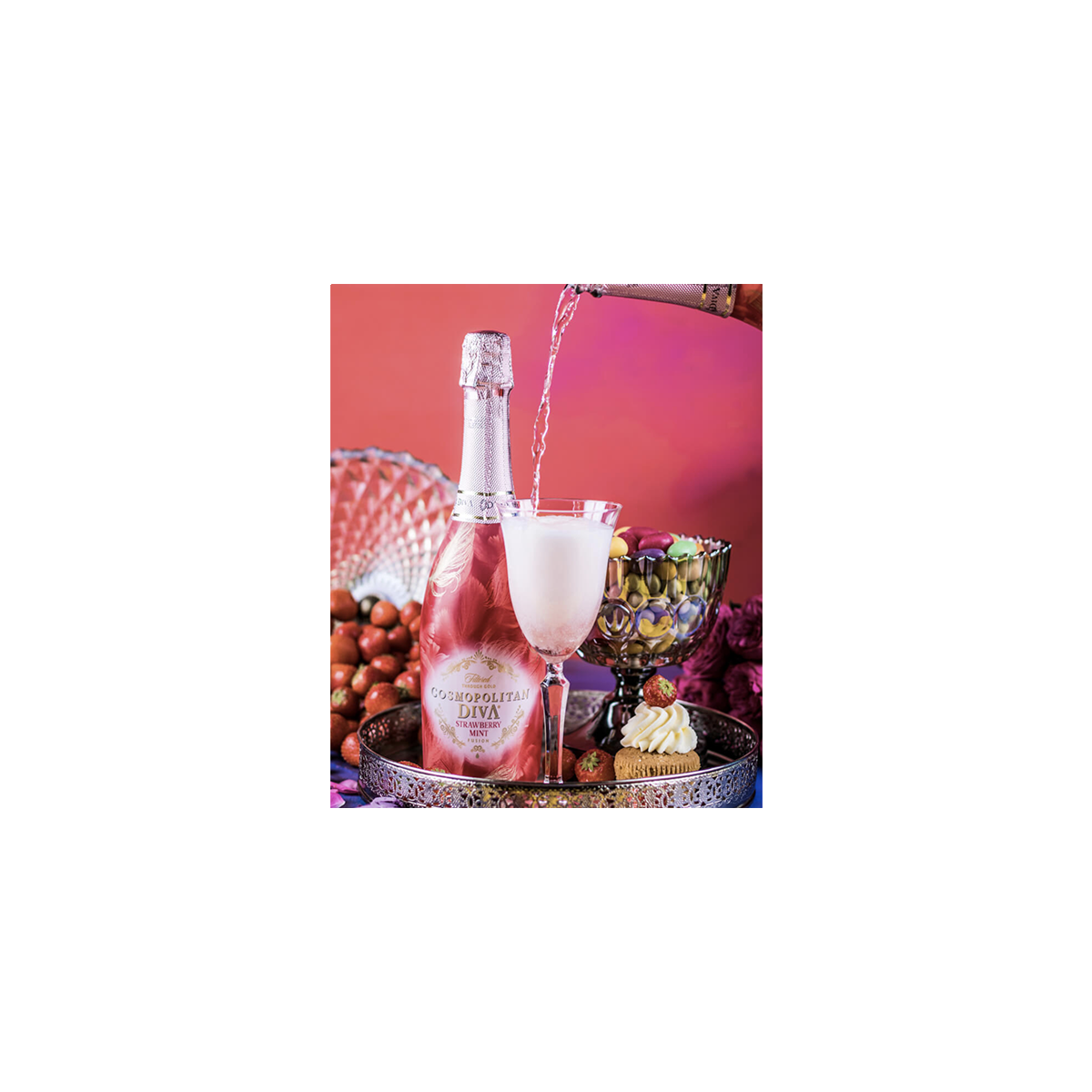 Cosmopolitan Diva Sparkling Wine (Strawberry Mint)